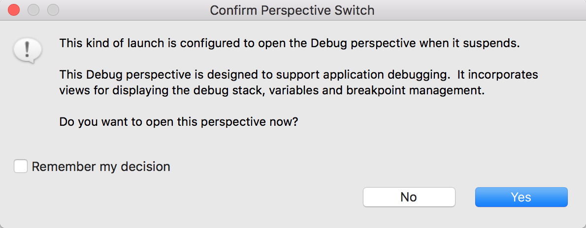 Confirm Perspective Switch